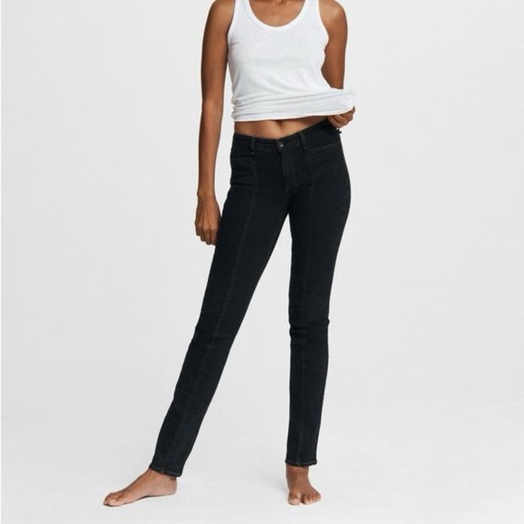 Rag & Bone Cate Mid-Rise Flare Slim Fit Blackbird Wash Jeans Woman’s Size 27 - Picture 1 of 10